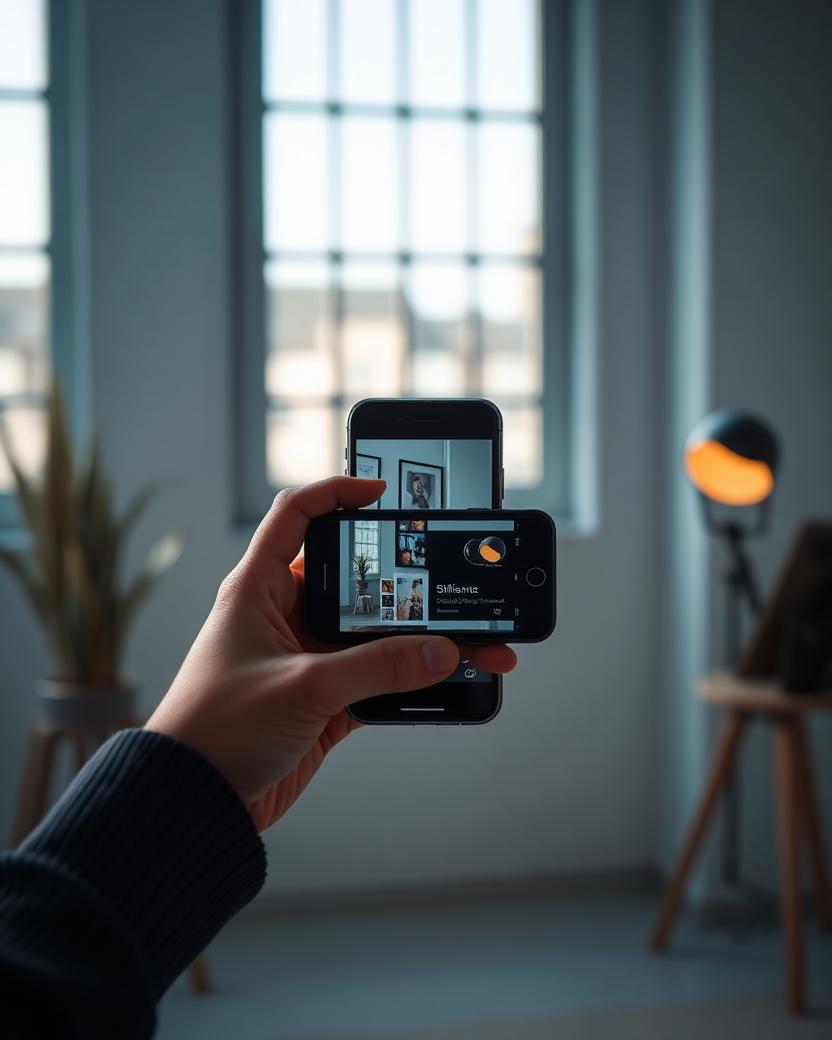 Creative Portfolio — VYNK digital business card in use
