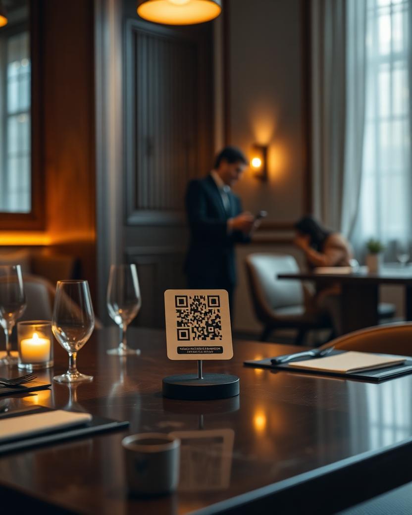 Hospitality — VYNK digital business card in use