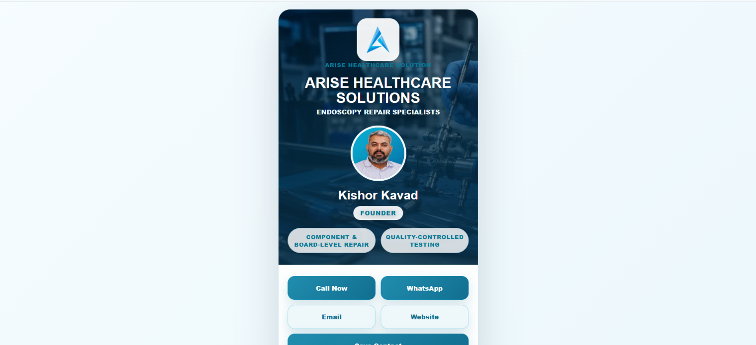 Kishor Kavad live digital business card preview